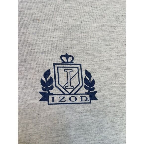 VINTAGE Izod Crewneck Sweatshirt Men Large Gray 90s - Picture 2 of 10